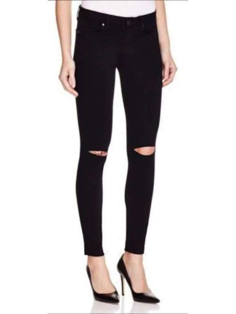 PAIGE Verdugo Ankle Distressed Knee Skinny Jeans - Size 29